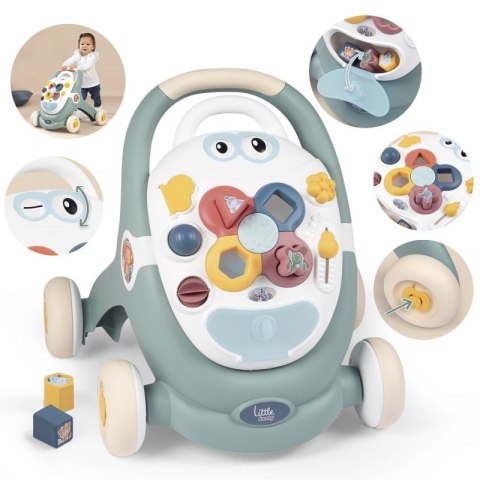 SMOBY Little Chodzik 3w1 Pchacz Interaktywny Wózek SMOBY Little Chodzik 3w1 Pchacz Interaktywny Wózek