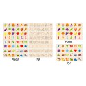 VIGA Drewniany Edukacyjny Sorter Gra Zwierzątka Owoce Warzywa Montessori