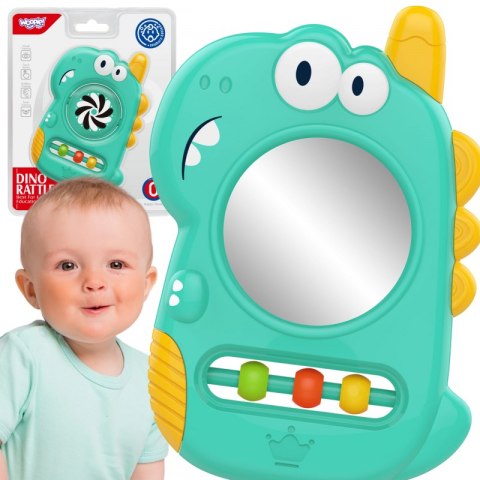 WOOPIE BABY Zabawka Sensoryczna Gryzak Lusterko Dino WOOPIE BABY Zabawka Sensoryczna Gryzak Lusterko Dino