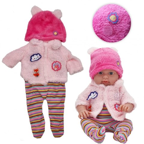 WOOPIE Ubranko dla Lalki Zestaw Kurteczka Baranek Czapeczka + Body 43-46 cm WOOPIE Ubranko dla Lalki Zestaw Kurteczka Baranek Czapeczka + Body 43-46 cm