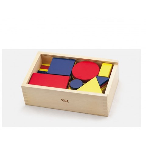 Drewniane Klocki Dienesa Figury geometryczne Viga Toys Montessori Drewniane Klocki Dienesa Figury geometryczne Viga Toys Montessori
