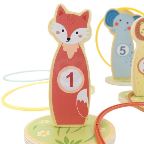 TOOKY TOY Rzut do Celu Drewniana Gra Zręcznościowa Obręcze 15 el. TOOKY TOY Rzut do Celu Drewniana Gra Zręcznościowa Obręcze 15 el.