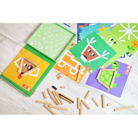 TOOKY TOY Układanka Gra Logiczna Łamigłówki Klocki Magnetyczne dla Dzieci 49 el. TOOKY TOY Układanka Gra Logiczna Łamigłówki Klocki Magnetyczne dla Dzieci 49 el.