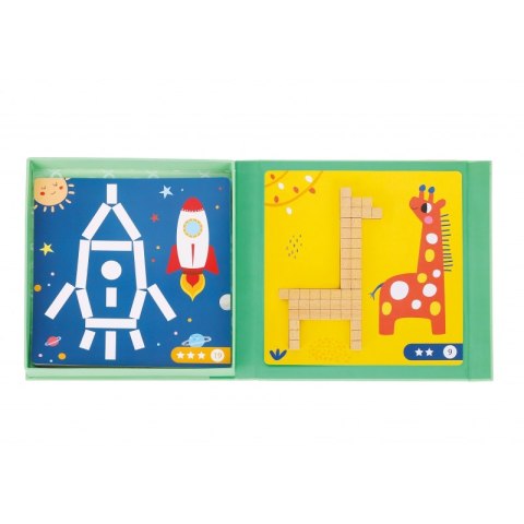 TOOKY TOY Układanka Gra Logiczna Łamigłówki Klocki Magnetyczne dla Dzieci 49 el. TOOKY TOY Układanka Gra Logiczna Łamigłówki Klocki Magnetyczne dla Dzieci 49 el.