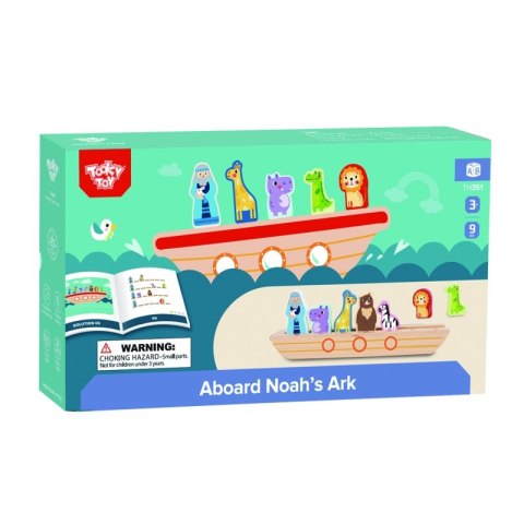 Tooky Toy Drewniana Arka Noego + Książeczka z Zagadkami Tooky Toy Drewniana Arka Noego + Książeczka z Zagadkami
