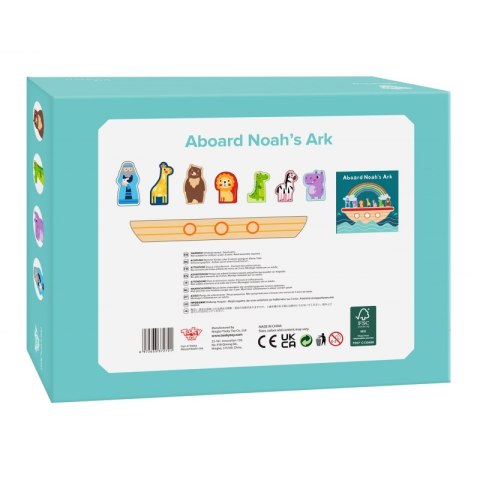 Tooky Toy Drewniana Arka Noego + Książeczka z Zagadkami Tooky Toy Drewniana Arka Noego + Książeczka z Zagadkami