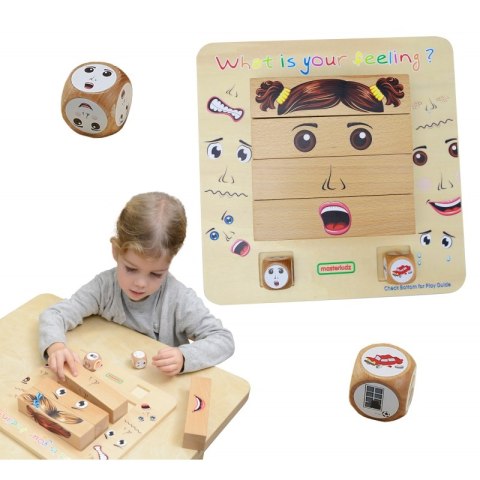 MASTERKIDZ Nauka Emocji Gra Drewniana Montessori MASTERKIDZ Nauka Emocji Gra Drewniana Montessori