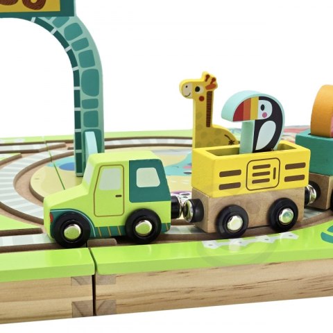 TOOKY TOY DREWNIANY POCIĄG KOLEJKA ZOO CIUCHCIA NA MAGNES TOR W WALIZCE TOOKY TOY DREWNIANY POCIĄG KOLEJKA ZOO CIUCHCIA NA MAGNES TOR W WALIZCE