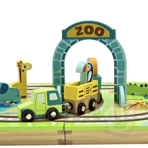 TOOKY TOY DREWNIANY POCIĄG KOLEJKA ZOO CIUCHCIA NA MAGNES TOR W WALIZCE TOOKY TOY DREWNIANY POCIĄG KOLEJKA ZOO CIUCHCIA NA MAGNES TOR W WALIZCE