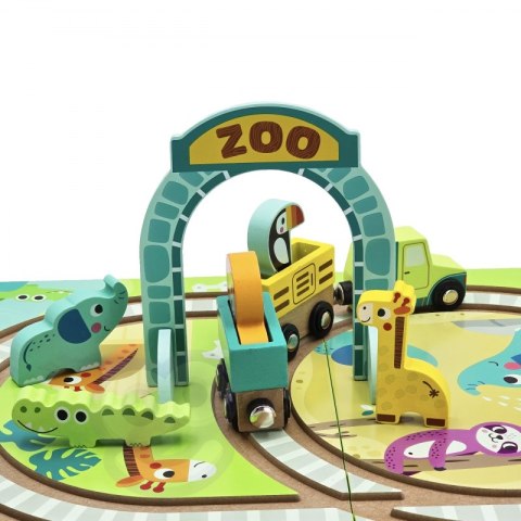 TOOKY TOY DREWNIANY POCIĄG KOLEJKA ZOO CIUCHCIA NA MAGNES TOR W WALIZCE TOOKY TOY DREWNIANY POCIĄG KOLEJKA ZOO CIUCHCIA NA MAGNES TOR W WALIZCE