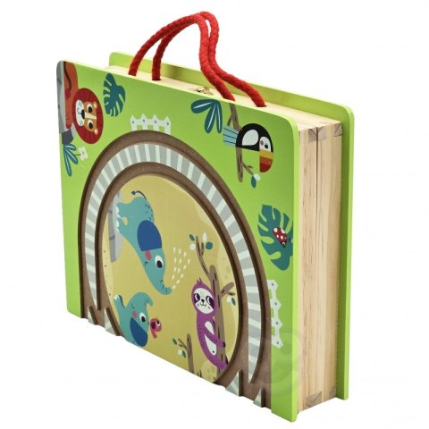 TOOKY TOY DREWNIANY POCIĄG KOLEJKA ZOO CIUCHCIA NA MAGNES TOR W WALIZCE TOOKY TOY DREWNIANY POCIĄG KOLEJKA ZOO CIUCHCIA NA MAGNES TOR W WALIZCE
