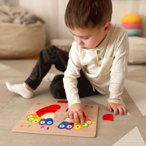 TOOKY TOY Edukacyjna Drewniana Układanka Stopy Nauka Liczenia i Kolorów TOOKY TOY Edukacyjna Drewniana Układanka Stopy Nauka Liczenia i Kolorów