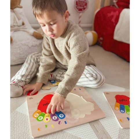 TOOKY TOY Edukacyjna Drewniana Układanka Stopy Nauka Liczenia i Kolorów TOOKY TOY Edukacyjna Drewniana Układanka Stopy Nauka Liczenia i Kolorów