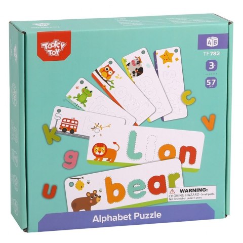 TOOKY TOY Puzzle Alfabet Montessori Nauka Literek Słów Zwierzątka 57 el. TOOKY TOY Puzzle Alfabet Montessori Nauka Literek Słów Zwierzątka 57 el.