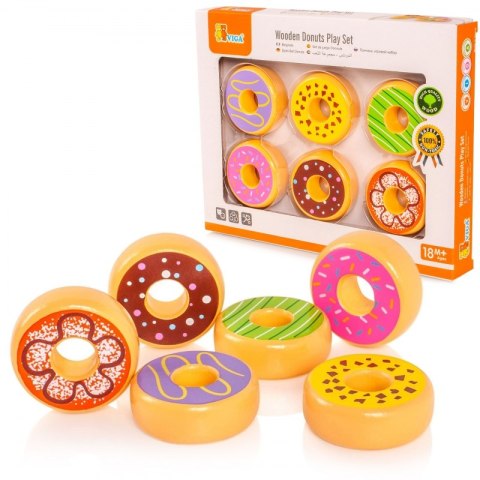 VIGA Drewniane Pączki Donaty 6 szt VIGA Drewniane Pączki Donaty 6 szt