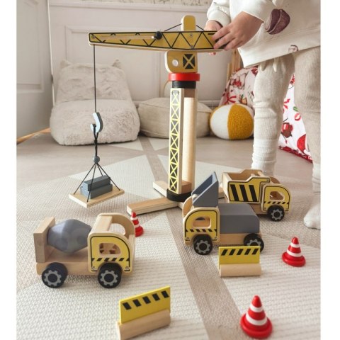 WOOPIE GREEN Drewniany Plac Budowy 5w1 Ruchomy Dźwig XXL Pojazdy Budowlane 13 el. FSC WOOPIE GREEN Drewniany Plac Budowy 5w1 Ruchomy Dźwig XXL Pojazdy Budowlane 13 el. FSC