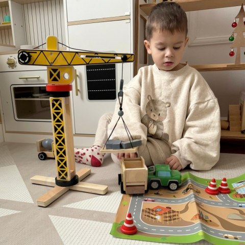 WOOPIE GREEN Drewniany Plac Budowy 5w1 Ruchomy Dźwig XXL Pojazdy Budowlane 13 el. FSC WOOPIE GREEN Drewniany Plac Budowy 5w1 Ruchomy Dźwig XXL Pojazdy Budowlane 13 el. FSC