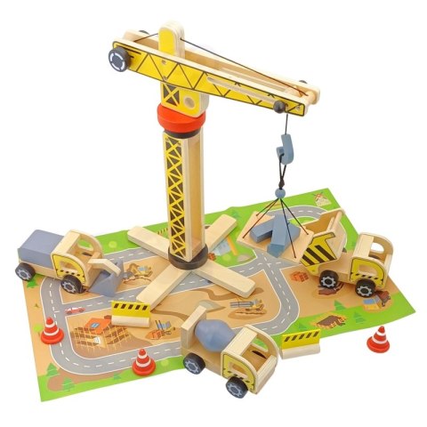WOOPIE GREEN Drewniany Plac Budowy 5w1 Ruchomy Dźwig XXL Pojazdy Budowlane 13 el. FSC WOOPIE GREEN Drewniany Plac Budowy 5w1 Ruchomy Dźwig XXL Pojazdy Budowlane 13 el. FSC
