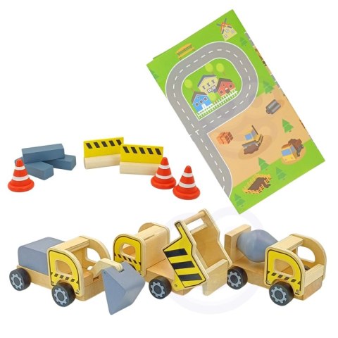 WOOPIE GREEN Drewniany Plac Budowy 5w1 Ruchomy Dźwig XXL Pojazdy Budowlane 13 el. FSC WOOPIE GREEN Drewniany Plac Budowy 5w1 Ruchomy Dźwig XXL Pojazdy Budowlane 13 el. FSC