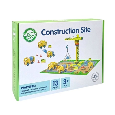 WOOPIE GREEN Drewniany Plac Budowy 5w1 Ruchomy Dźwig XXL Pojazdy Budowlane 13 el. FSC WOOPIE GREEN Drewniany Plac Budowy 5w1 Ruchomy Dźwig XXL Pojazdy Budowlane 13 el. FSC