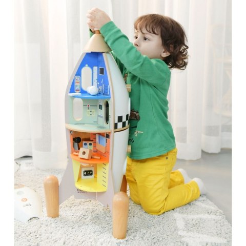 CLASSIC WORLD Drewniana Rakieta Domek dla Dzieci + Figurki Akc. CLASSIC WORLD Drewniana Rakieta Domek dla Dzieci + Figurki Akc.