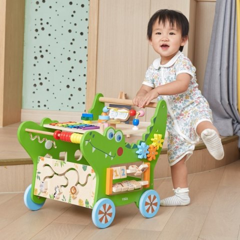 VIGA Drewniany Pchacz Edukacyjny Krokodylek 12w1 VIGA Drewniany Pchacz Edukacyjny Krokodylek 12w1