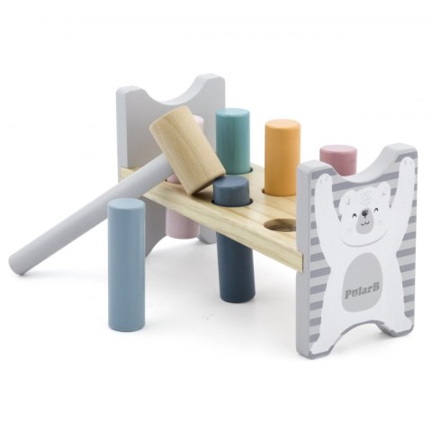 VIGA PolarB Drewniana Ławeczka Przebijanka Wbijanka z Młotkiem - Montessori VIGA PolarB Drewniana Ławeczka Przebijanka Wbijanka z Młotkiem - Montessori