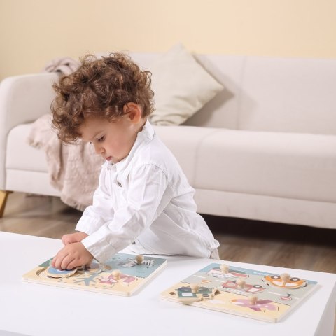 VIGA PolarB Drewniane Puzzle Zwierzęta z Pinezkami VIGA PolarB Drewniane Puzzle Zwierzęta z Pinezkami