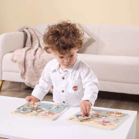 VIGA PolarB Drewniane Puzzle Zwierzęta z Pinezkami VIGA PolarB Drewniane Puzzle Zwierzęta z Pinezkami