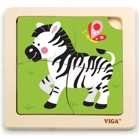 VIGA Poręczne Drewniane Puzzle Zebra VIGA Poręczne Drewniane Puzzle Zebra