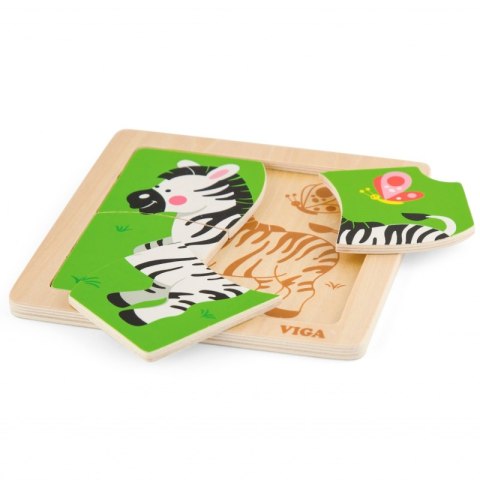 VIGA Poręczne Drewniane Puzzle Zebra VIGA Poręczne Drewniane Puzzle Zebra