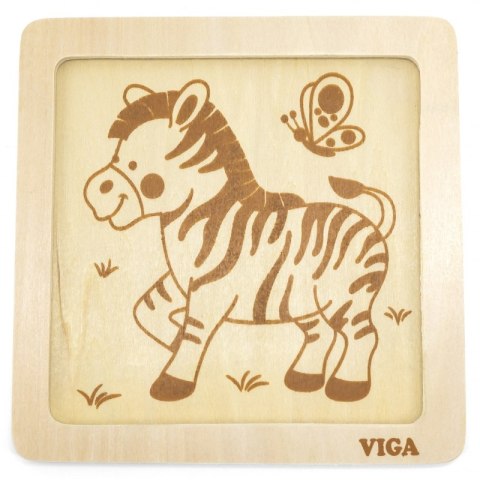 VIGA Poręczne Drewniane Puzzle Zebra VIGA Poręczne Drewniane Puzzle Zebra