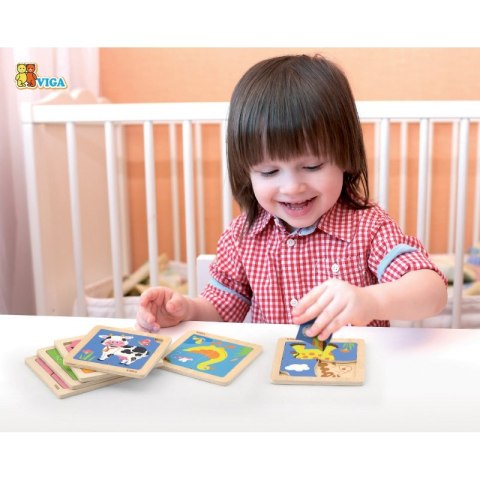 VIGA Poręczne Drewniane Puzzle Zebra VIGA Poręczne Drewniane Puzzle Zebra