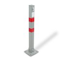 Blokada parkingowa składana słupek parkingowy stalowy 65 cm zestaw 2 sztuki
