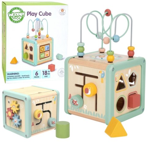 WOOPIE GREEN Drewniana Kostka Aktywności Multifunkcyjna Edukacyjna Sorter WOOPIE GREEN Drewniana Kostka Aktywności Multifunkcyjna Edukacyjna Sorter