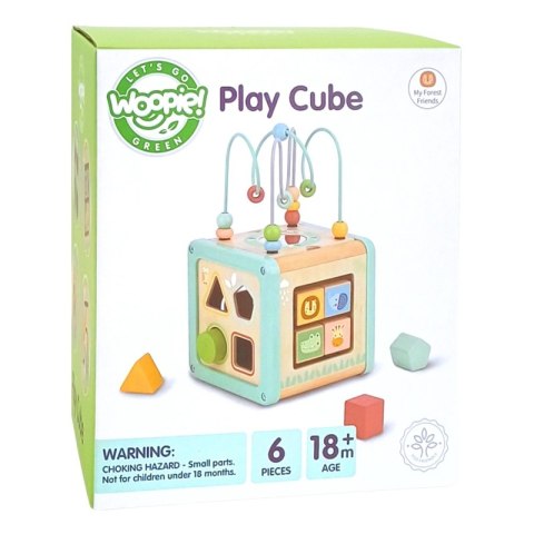 WOOPIE GREEN Drewniana Kostka Aktywności Multifunkcyjna Edukacyjna Sorter WOOPIE GREEN Drewniana Kostka Aktywności Multifunkcyjna Edukacyjna Sorter