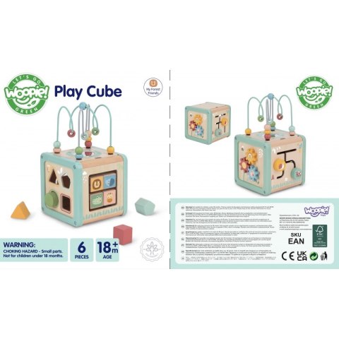 WOOPIE GREEN Drewniana Kostka Aktywności Multifunkcyjna Edukacyjna Sorter WOOPIE GREEN Drewniana Kostka Aktywności Multifunkcyjna Edukacyjna Sorter