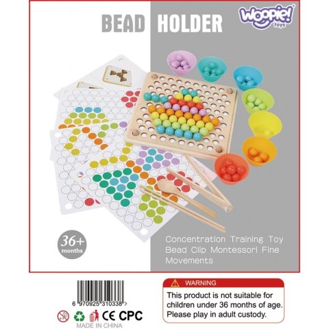 WOOPIE Kolorowe Kulki Układanka Montessori Mozaika Sorter