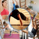 Drabinka gimnastyczna drewniana 220 cm stabilna z huśtawką drążkiem lina