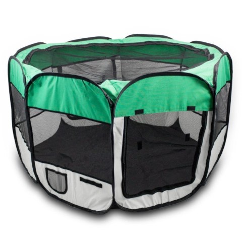 Duży Kojec dla Psów i Zwierząt 125cm Zielony Pop-Up z Torbą Przenośny Duży Kojec dla Psów i Zwierząt 125cm Zielony Pop-Up z Torbą Przenośny