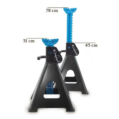 Koby艂ki Samochodowe 12T 2 Sztuki z Regulacj膮 Wysoko艣ci 51-78 cm Warsztatowe Koby艂ki Samochodowe 12T 2 Sztuki z Regulacj膮 Wysoko艣ci 51-78 cm Warsztatowe