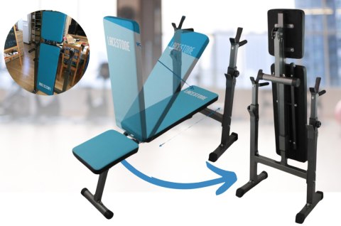 Ławka treningowa składana regulowana lacestone siłownia domowa 230 kg Ławka treningowa składana regulowana lacestone siłownia domowa 230 kg