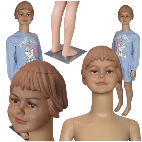Manekin Dziecięcy Wystawowy Dziewczynka 110CM Sklep Odzieżowy Ekspozycja Manekin Dziecięcy Wystawowy Dziewczynka 110CM Sklep Odzieżowy Ekspozycja