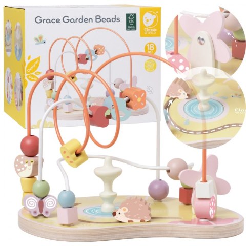 CLASSIC WORLD Edukacyjny Labirynt Przeplatanka Grace Garden Beads 18m+ FSC CLASSIC WORLD Edukacyjny Labirynt Przeplatanka Grace Garden Beads 18m+ FSC