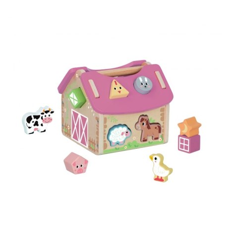 TOOKY TOY Farma Sorter Drewniany Zwierzęta Kształty TOOKY TOY Farma Sorter Drewniany Zwierzęta Kształty