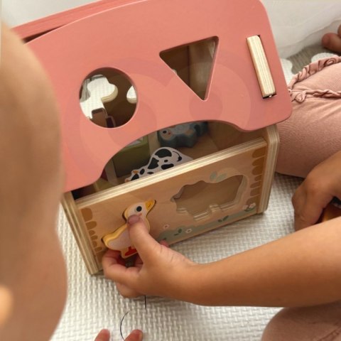 TOOKY TOY Farma Sorter Drewniany Zwierzęta Kształty TOOKY TOY Farma Sorter Drewniany Zwierzęta Kształty
