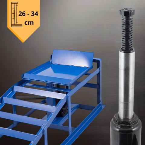 Rampy najazdowe z podno艣nikiem hydraulicznym 2x2000 kg stalowe regulowane Rampy najazdowe z podno艣nikiem hydraulicznym 2x2000 kg stalowe regulowane