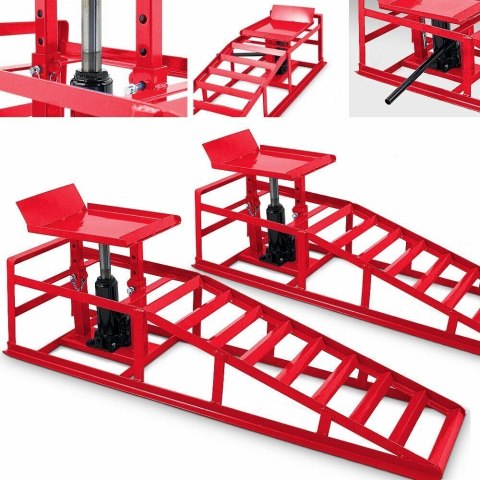 Rampy samochodowe hydrauliczne z regulacją wysokości nośność 2000 kg x2 Rampy samochodowe hydrauliczne z regulacją wysokości nośność 2000 kg x2