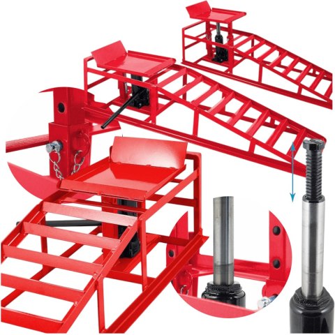 Rampy samochodowe hydrauliczne z regulacją wysokości nośność 2000 kg x2 Rampy samochodowe hydrauliczne z regulacją wysokości nośność 2000 kg x2