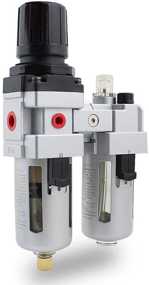 Reduktor ciśnienia z filtrem sprężonego powietrza 1/4" manometr